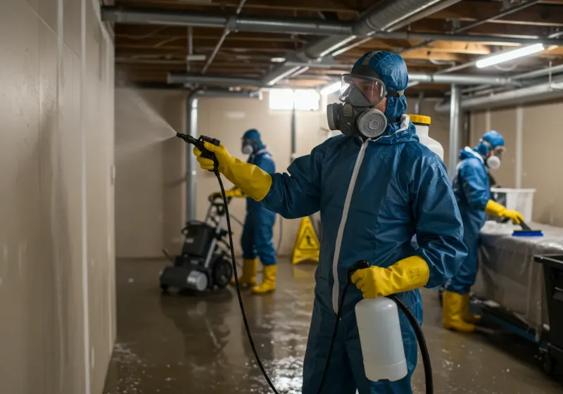 Basement Sanitization and Antimicrobial Treatment process in Pineville, KY